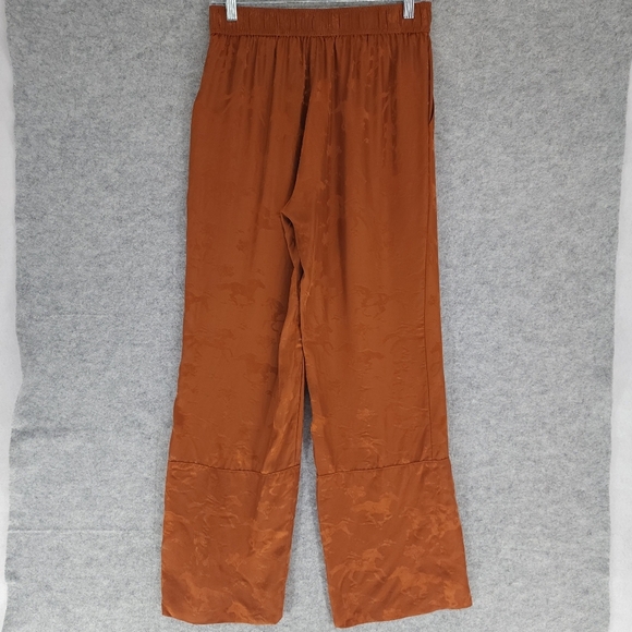 Ganni Brown Wide Leg Pants with Relaxed Fit and High Waist - Picture 5 of 10